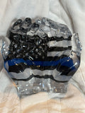 Hands cradling the Law Enforcement flag